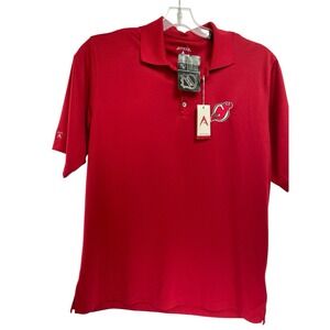 New Jersey Devils /Antigua Men's‎ SZ Large Red Polo Shirt (Q33) NWTs
